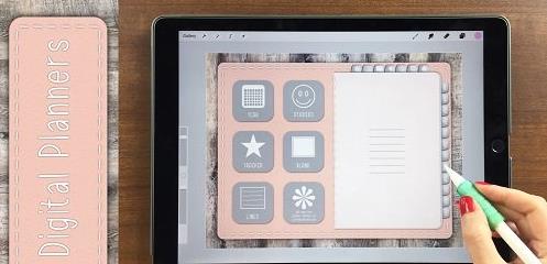 Design a Digital Planner on Your iPad in Procreate Buttons, Stickers, Textures, & Tabs