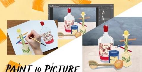 Paint to Picture Create Finished Illustrations from Hand-Painted Elements in Photoshop