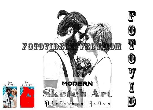 Modern Sketch Art PS Action - 7305151