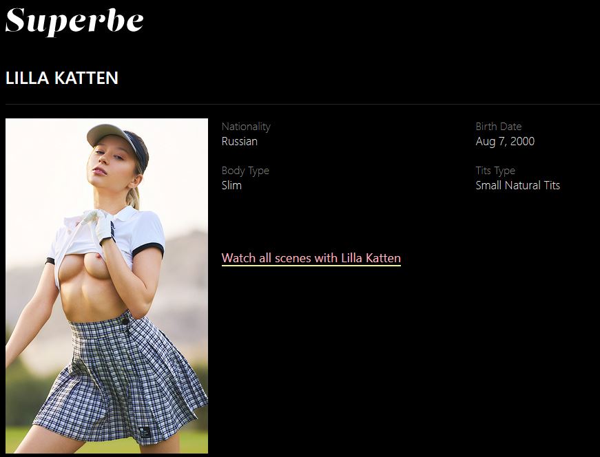 [superbe.com] 2022-06-15 Lilla Katten - Golf Pro [solo, erotic, glamour, outdoor] [1080p, SiteRip]