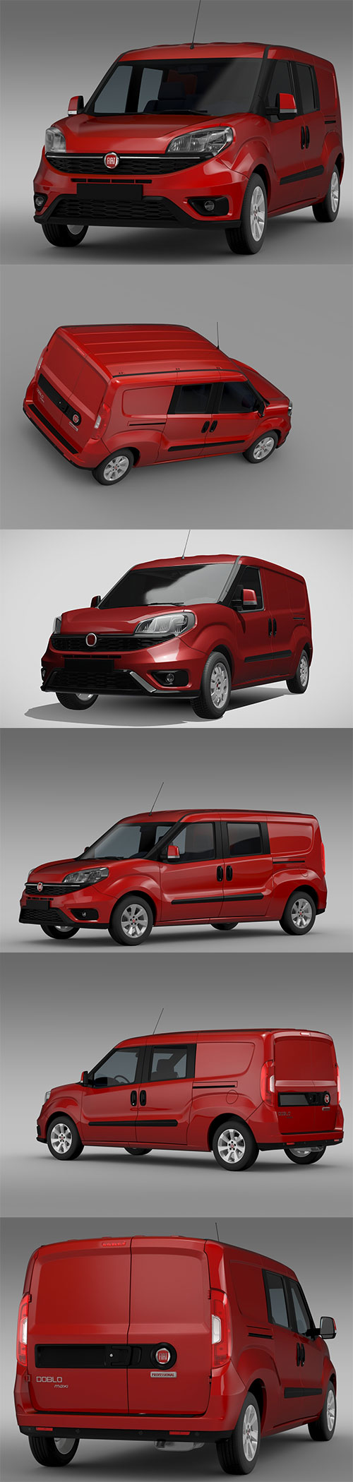 Fiat Doblo Maxi Combi 263 2015 3D Model