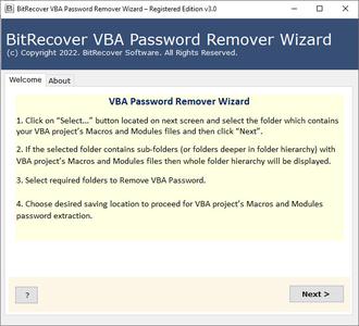 BitRecover VBA Password Remover Wizard 3.1