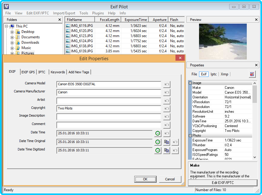 Exif Pilot 6.12 6c65c05d91754ce68abd21ee50b33b46