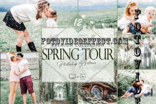 12 Spring Tour Photoshop Actions