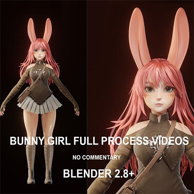 Gumroad - Bunny Girl - Blender - Full process videos