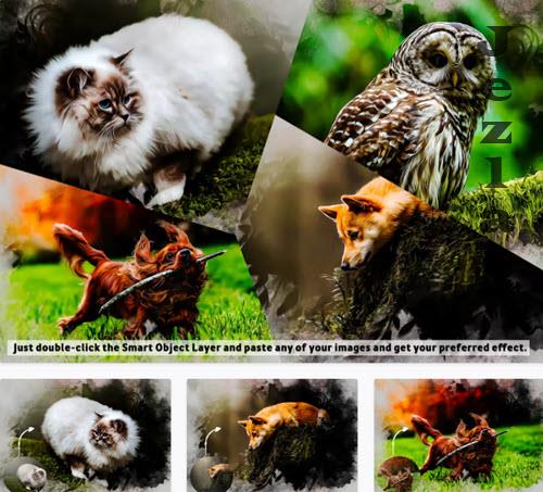 Watercolor Painting Photoshop Actions Watercolor Painting Photoshop Actions