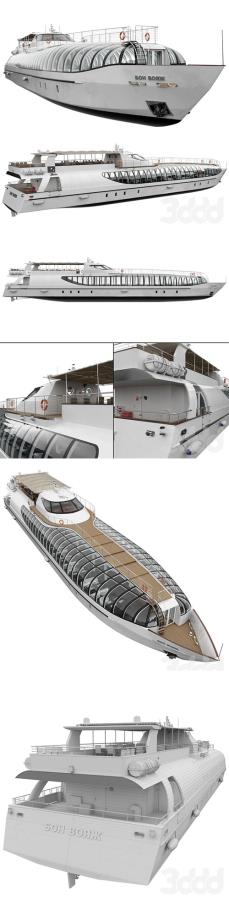Radisson Royal Flotilla Yacht 3D Model