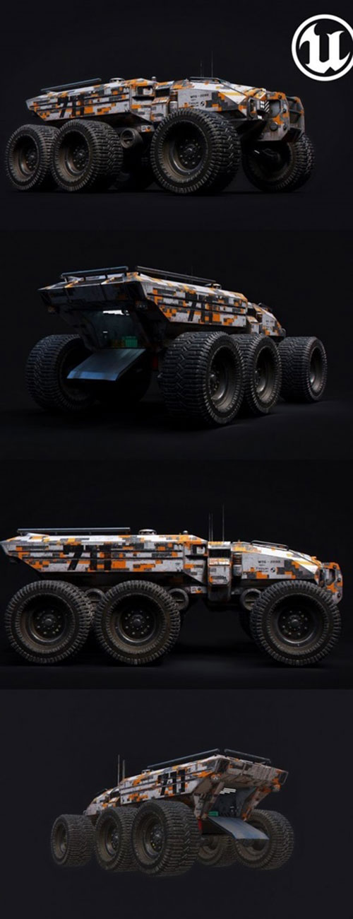 Sci-fi Technical Transporter 3D Model