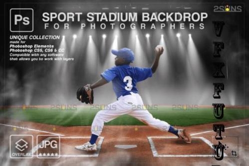 Baseball Backdrop Sports Digital V3 - 7328576