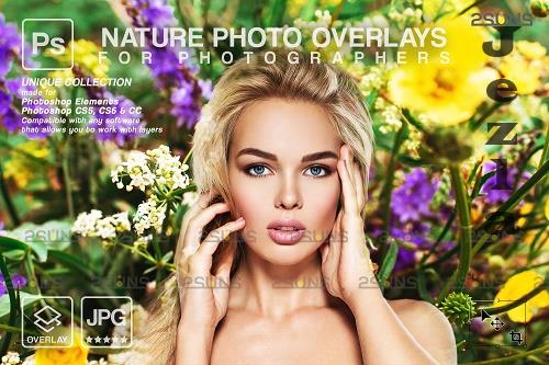 Digital flower backdrop, Flower overlay, Photoshop overlay V18 - 1998030