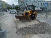 Улицу Петлюры и Саксаганского частично перекрыли из-за подтопления