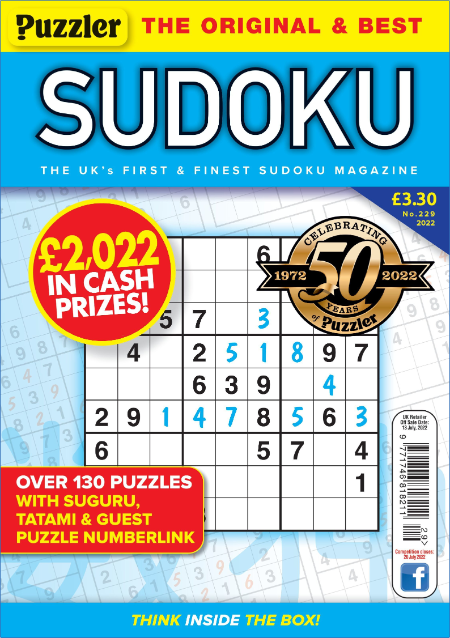 Puzzler Sudoku - Issue 207 - September 2020