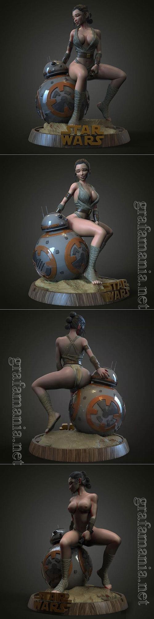 Rey Skywalker 3D Print Model 