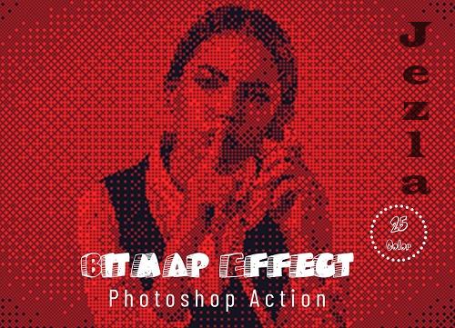 Bitmap Effect Photoshop Action - 7328741