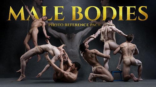 Artstation - Satine Zillah - Male Bodies - Photo Reference Pack For Artists-163 JPEGs
