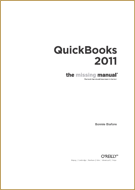 QuickBooks 2011 - The Missing Manual