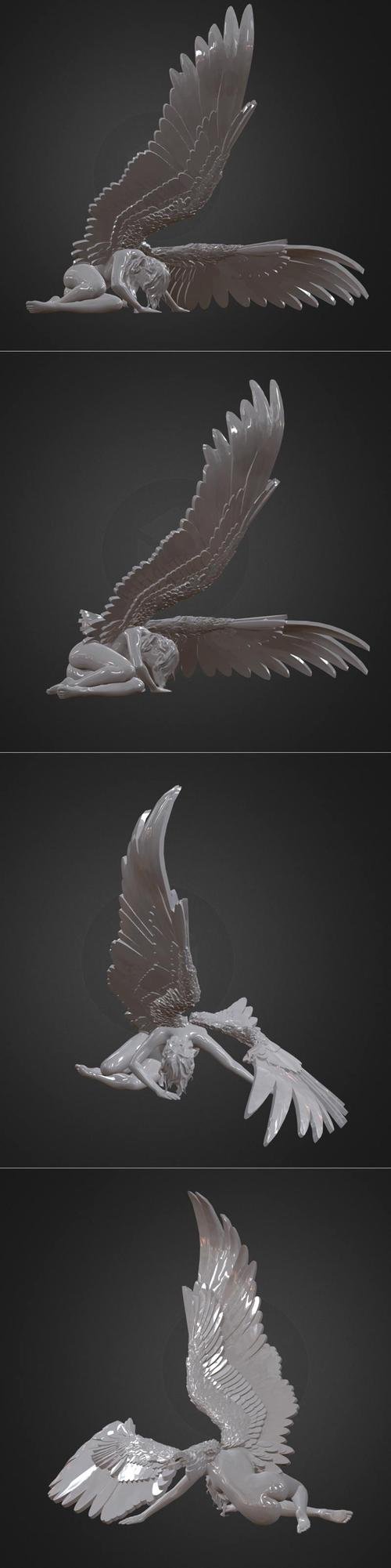 Angel caido 3D Print Model