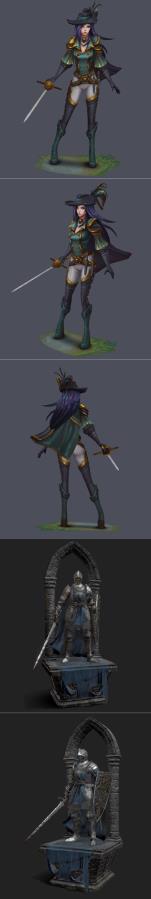 Musketeer and Dark Souls 3 - Lothric Knight Royal Guard 3D Print Model 