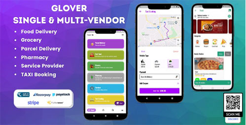 TF - Glover v1.5.7 NULLED – Grocery, Food, Pharmacy Courier & Service Provider + Backend + Driver & Vendor app - 31145802