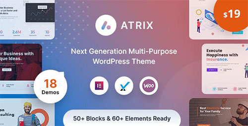 Atrix v1.0.0 - Creative Multipurpose WordPress Theme - 38083817