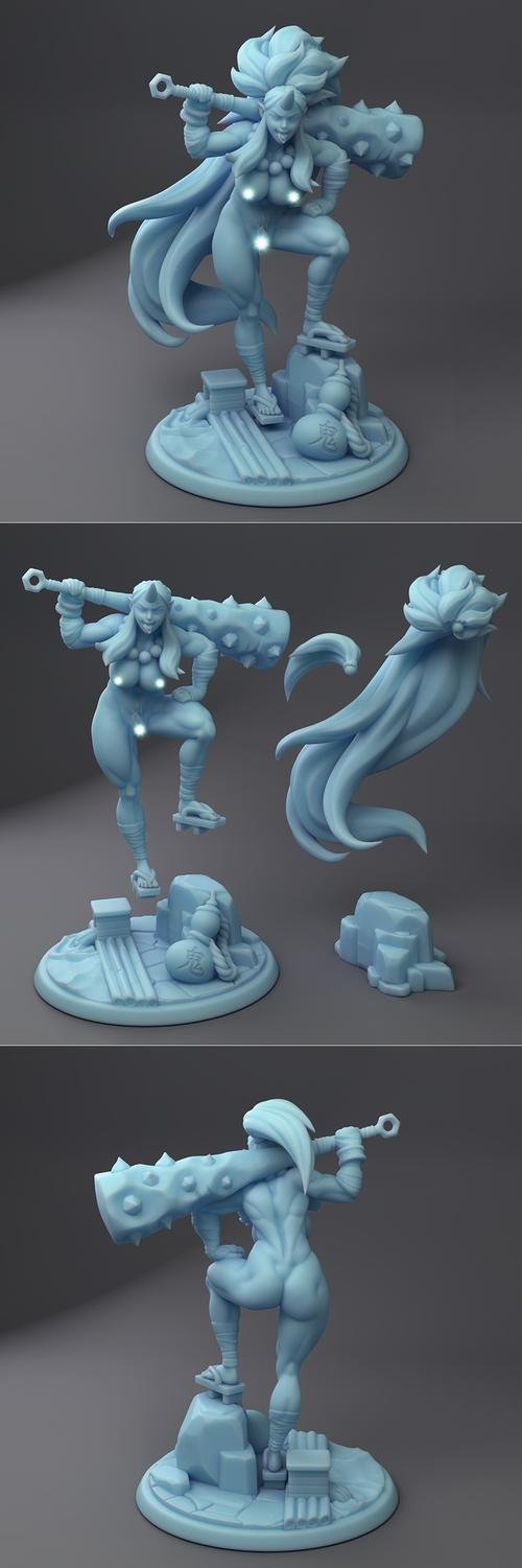 Kijo, the Oni Barbarian - (Pinup) 3D Print Model