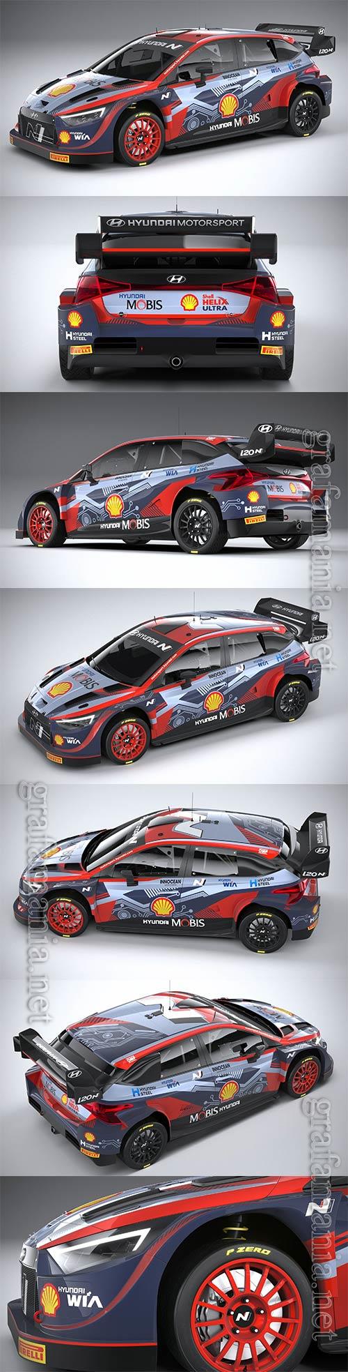 Hyundai i20 N Hybrid Rally Car WRC 3D Model
