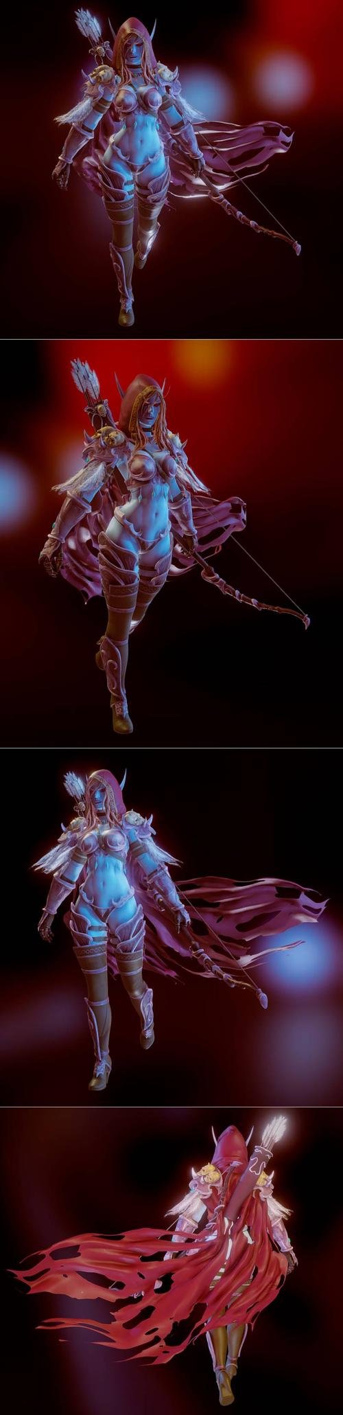 Sylvanas Windrunner WOW 3D Print Model 