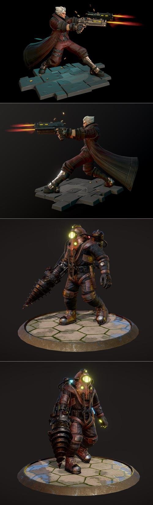 3D STL Dante - Devil May Cry and Big Daddy Bioshock 2