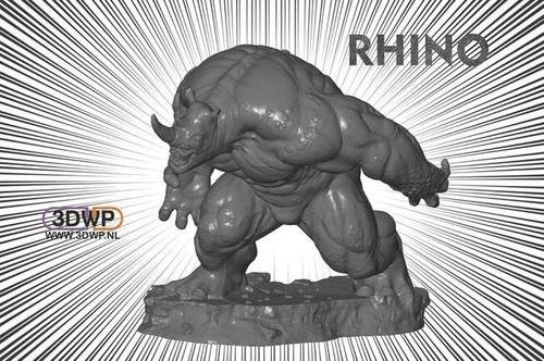 3D STL Rhino Statue (Spider-Man)