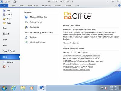 Windows 7 SP1 Ultimate With Office Pro Plus 2010 VL June 2022 Preactivated (x64) 