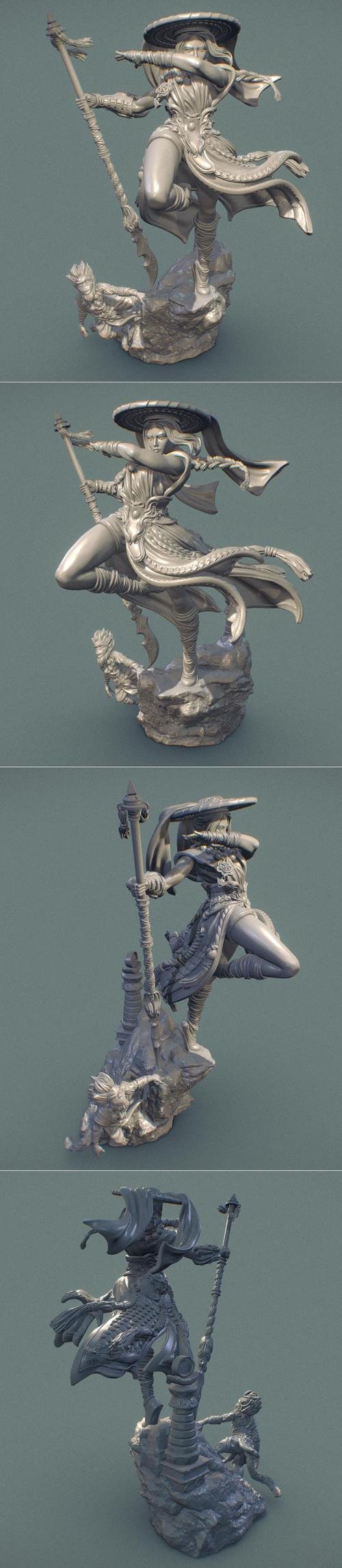 3D STL Mu Ron Yin the Wind Master