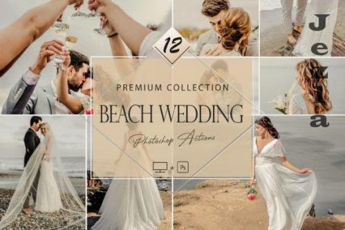 12 Photoshop Actions, Beach Wedding Ps 12 Photoshop Actions, Beach Wedding Ps