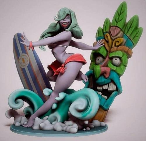 3D STL Beach Girl