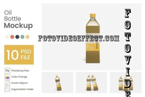 Oil Bottle Mockup - 10 PSD