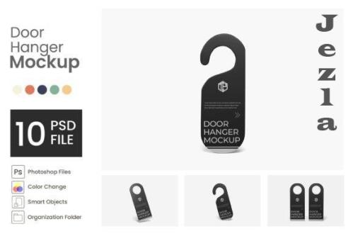 Door Hanger Mockup - 10 PSD