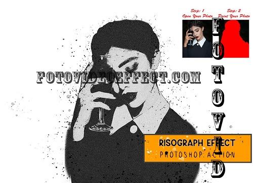 Risograph Effect Photoshop Action - 7348303