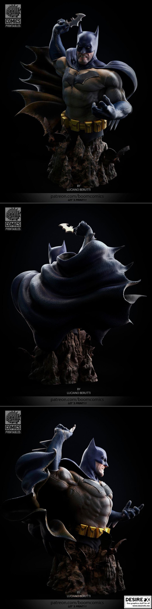 Batman Bust 3D STL 