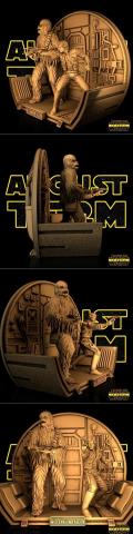Han Solo and Chewbacca 3D STL 