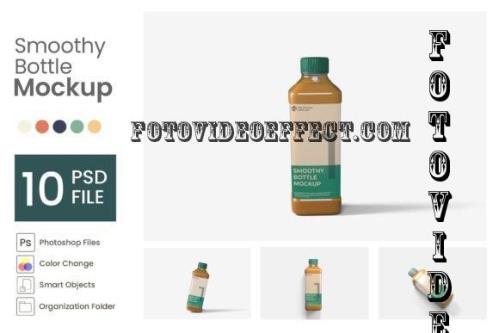 Smoothy Bottle Mockup - 10 PSD