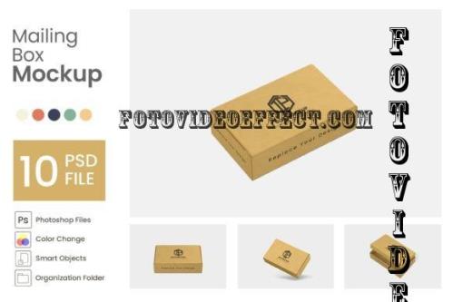 Mailing Box Mockup - 10 PSD