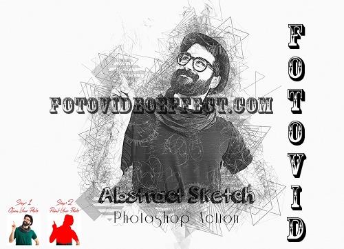 Abstract Sketch Photoshop Action - 7353553