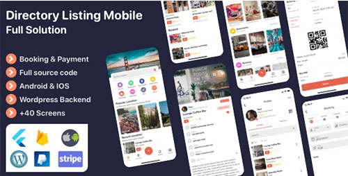 CodeCanyon - Listar FluxPro v1.1.6 - Flutter mobile directory listing & booking - Wordpress Backend - 28292407
