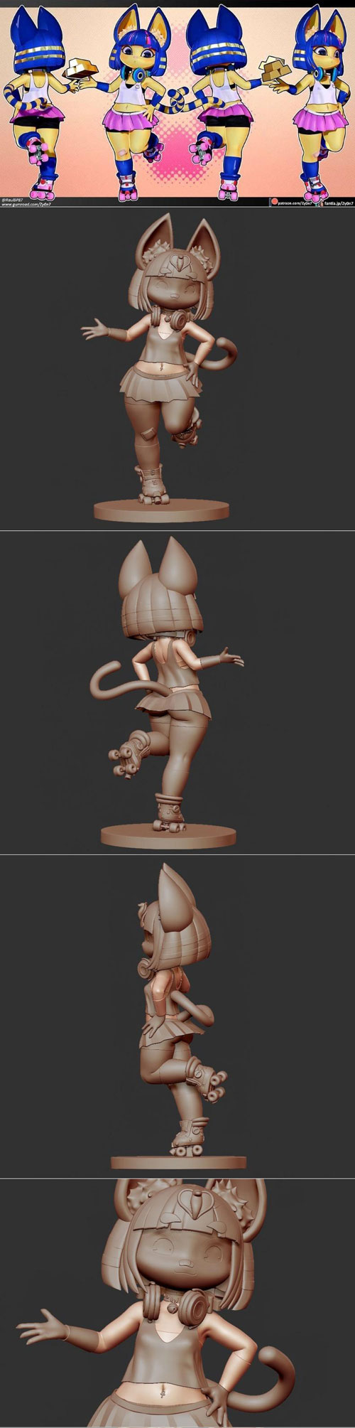 Ankha - Animal Crossing 3D STL 