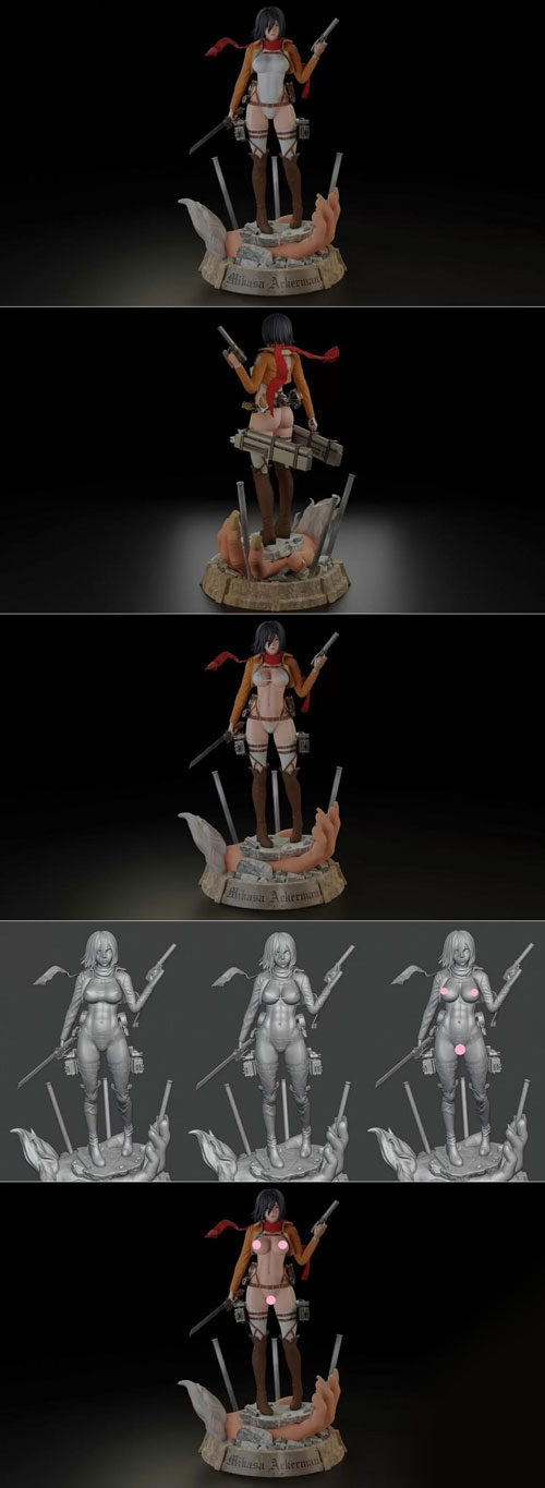 Mikasa Ackerman from Attack on Titan 3D STL