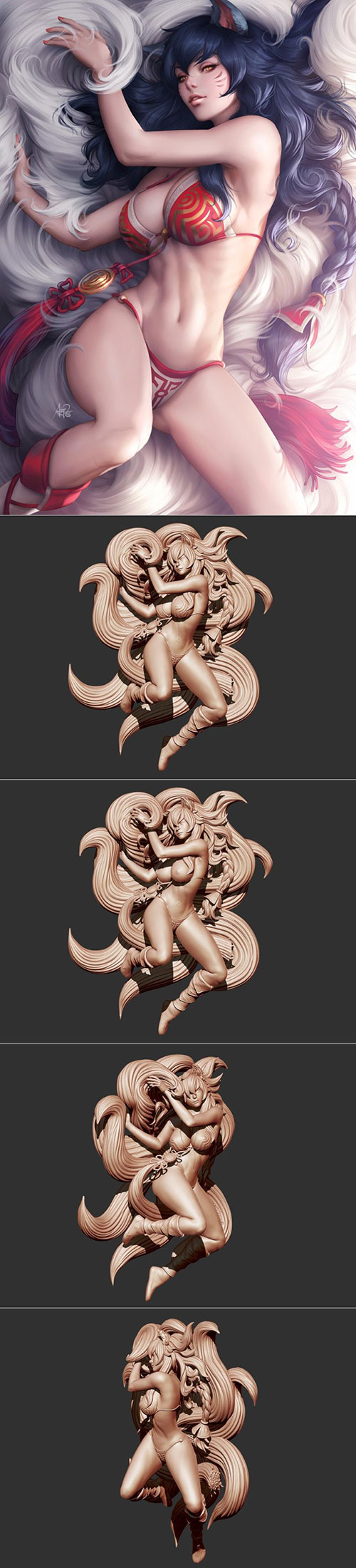 League of Legends - Ahri 3D STL 