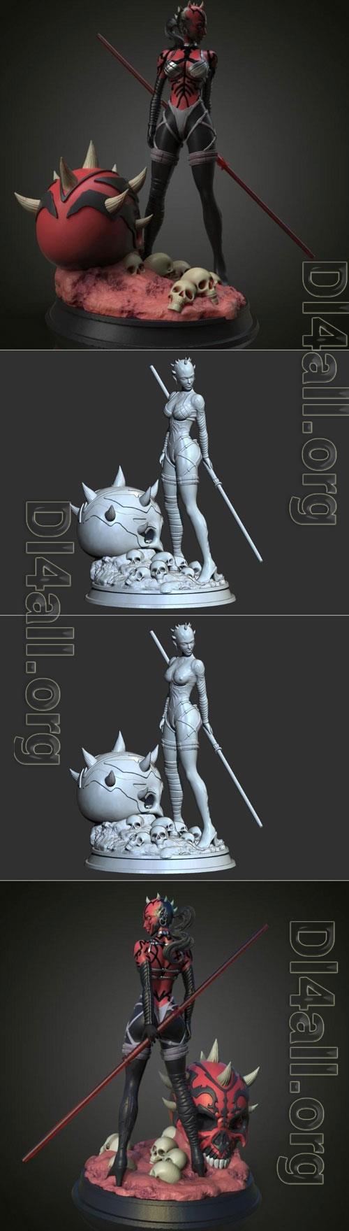 Darth Maul girl 3D STL