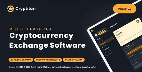 CodeCanyon - Cryptitan v1.1.3 NULLED - Crypto Multi-featured Exchange with ERC20 & BEP20 Crypto Support - Giftcard Marketplace - 34496505