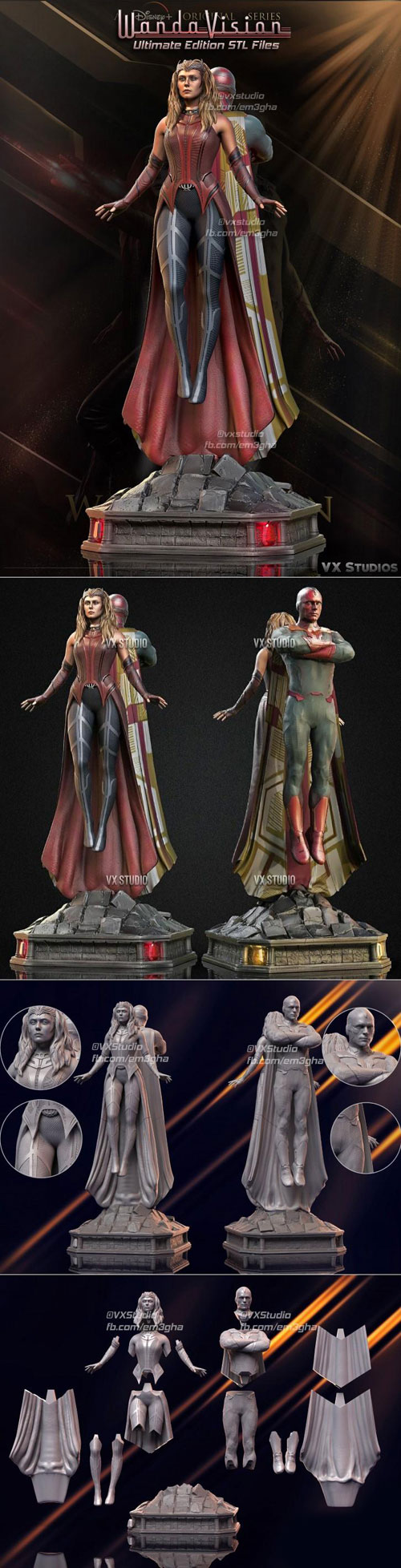 Wanda and Vision 3D STL