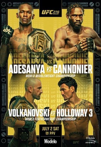 Смешанные единоборства. UFC 276:: Исраэль Адесанья - Джаред Каннонье / Основной Кард / UFC 276: Adesanya vs. Cannonier / Main Card (2022) IPTV 1080i