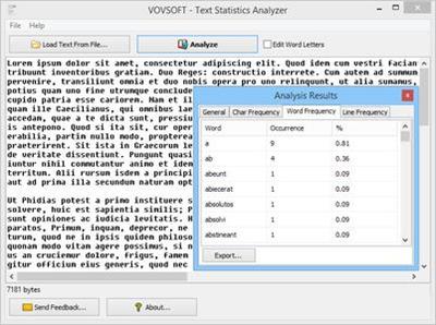 VovSoft Text Statistics Analyzer 3.0 + Portable